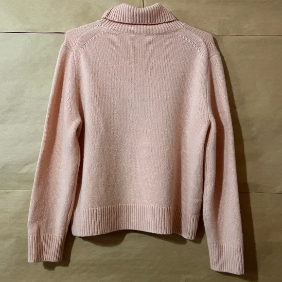 Aritzia | NWOT Wilfred Luxe Cashmere Jara Sweater Turtleneck Coral Blush Size XS - Picture 10 of 13